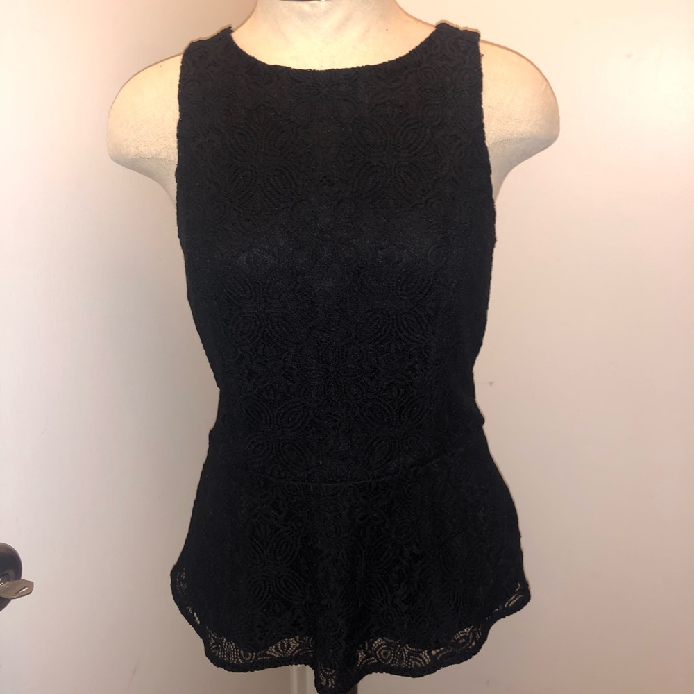 WHBM Lace Sleeveless Top